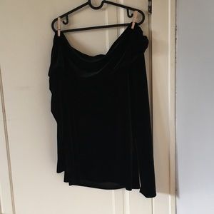 Velvet off shoulder top